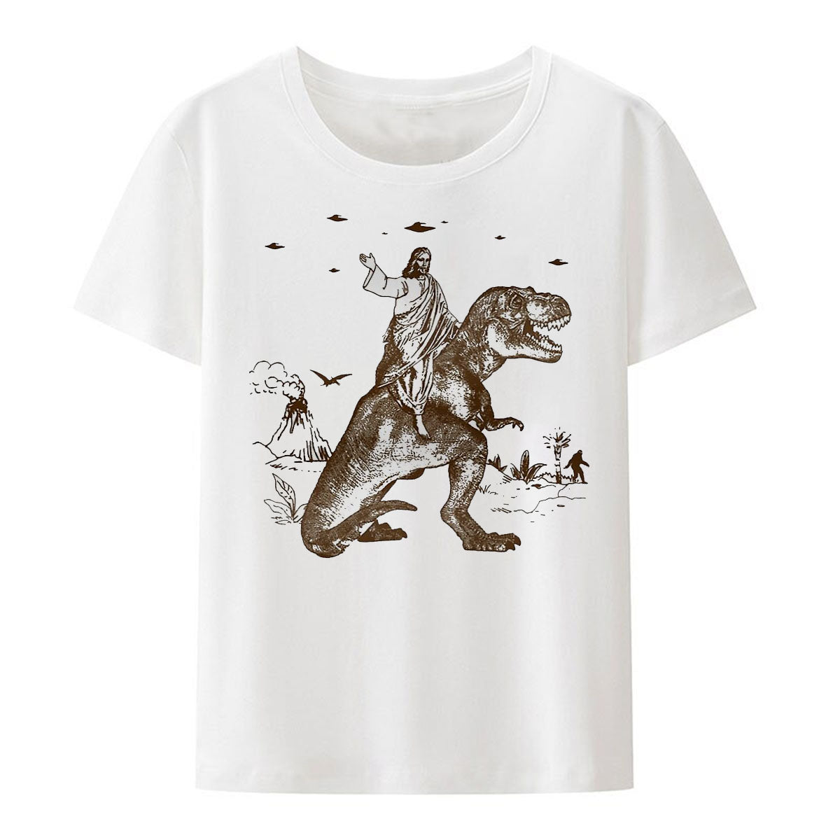 jesus riding a dinosaur shirt