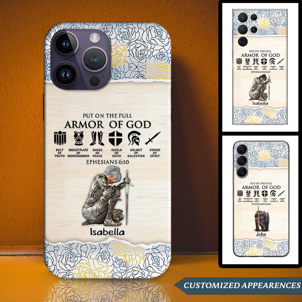 Christianartbag Phone Case, Put On The Full Armor Of God Personalized Phone Case, Personalized Phone Case, Christian Phone Case, Jesus Phone Case, Bible Verse Phone Case. - Christian Art Bag