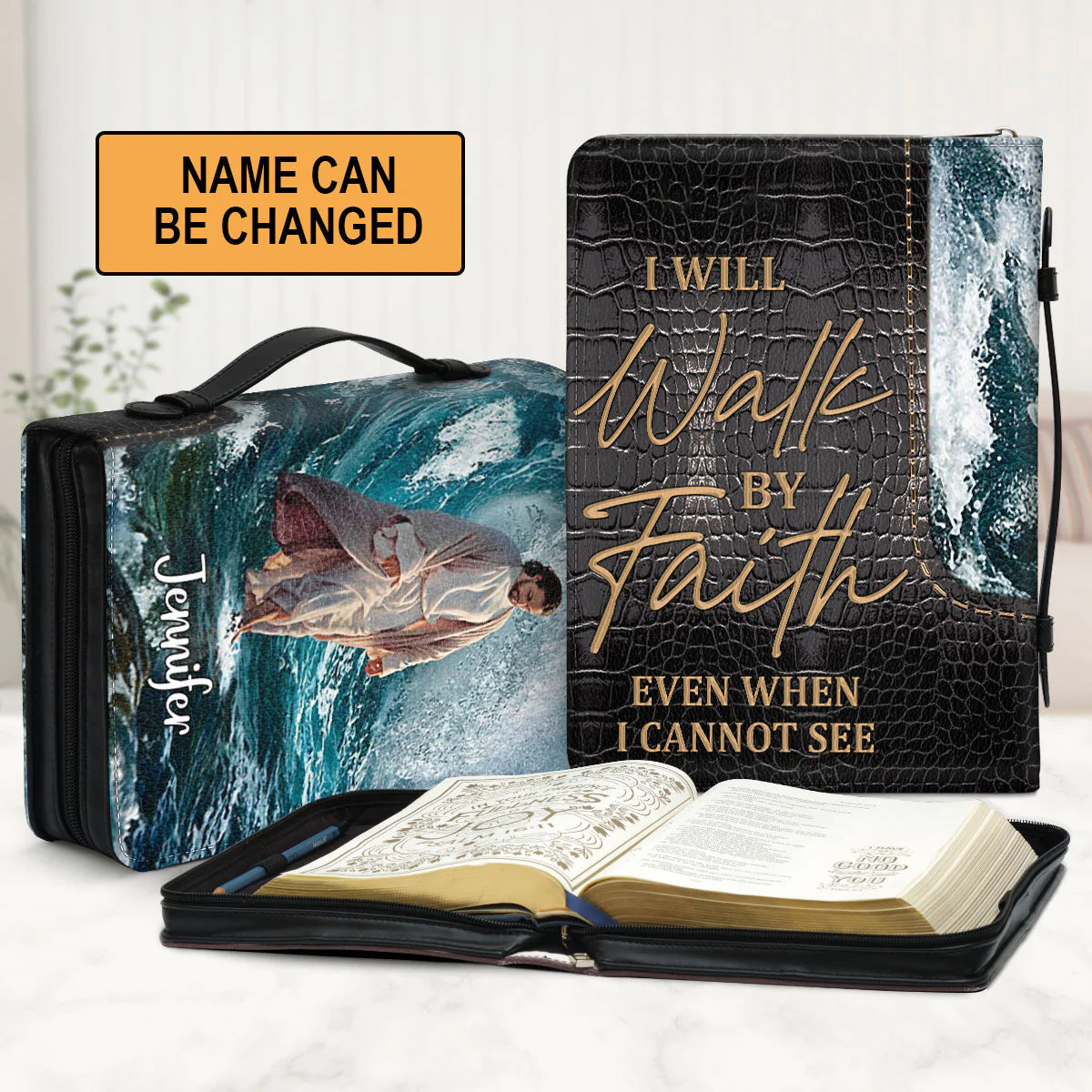 Christianart Bible Cover, I Will Walk By Faith Even I Cannot See