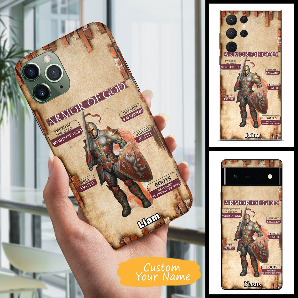 Christianartbag Phone Case, ARMOR OF GOD, Personalized Phone Case, Christian Phone Case, Jesus Phone Case, Bible Verse Phone Case. - Christian Art Bag