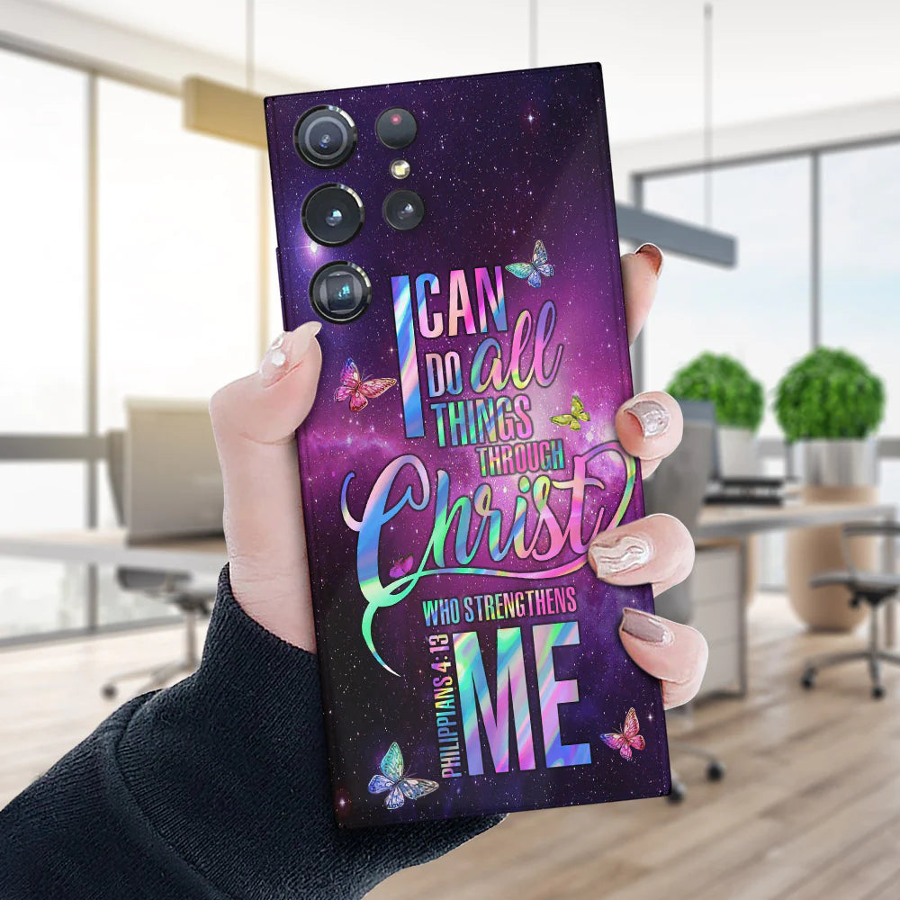 Christianartbag Phone Case, I Can Do All Things Through Christ, Personalized Phone Case, Christian Phone Case, Jesus Phone Case, Bible Verse Phone Case. - Christian Art Bag
