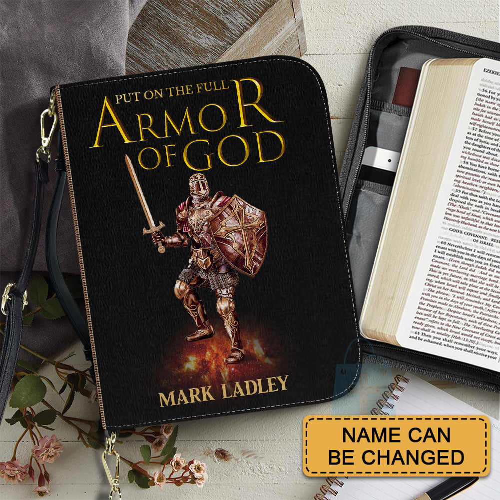 CHRISTIANARTBAG Bible Cover - Put On The Full Armor Of GOD - Personalized "Armor of God" Bible Cover, CABBBCV01200225