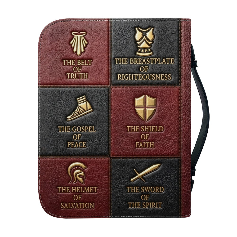 Personalized Armor of God Bible Cover for Men | Custom Leather Bible Case by CHRISTIANARTBAG CAB01052726