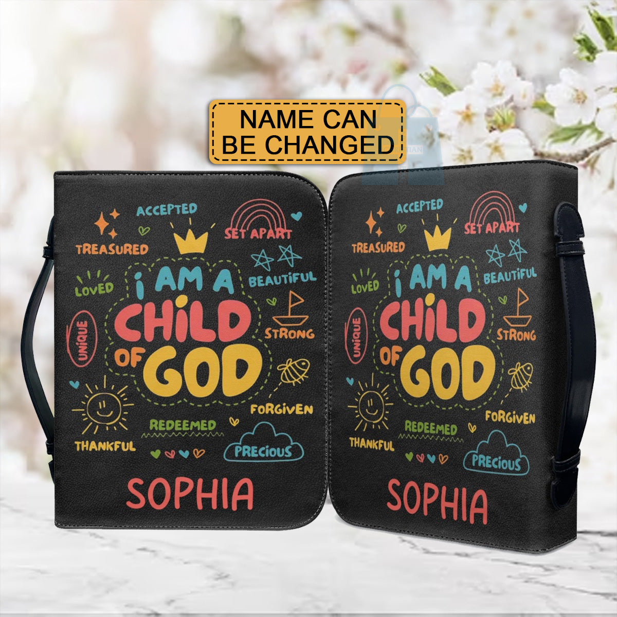 Christianartbag Bible Cover, I Am Child Of GOD Bible Cover, Personalized Bible Cover, Bible Cover For Children, Christian Gifts,