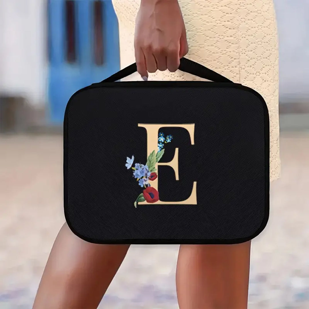 Elegant Personalized Initial Canvas Bible Cover with Floral Design | CHRISTIANARTBAG