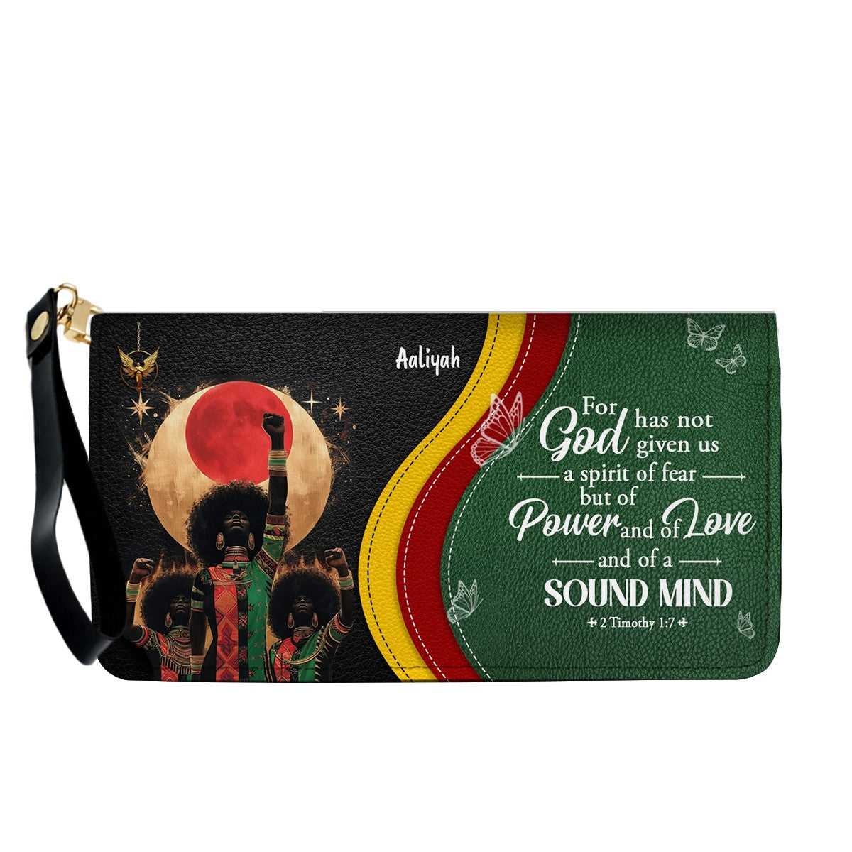 Set - Personalized Christian Leather Handbag & Wallet | Custom Bible Verse Faith Gift for Women by CHRISTIANARTBAG