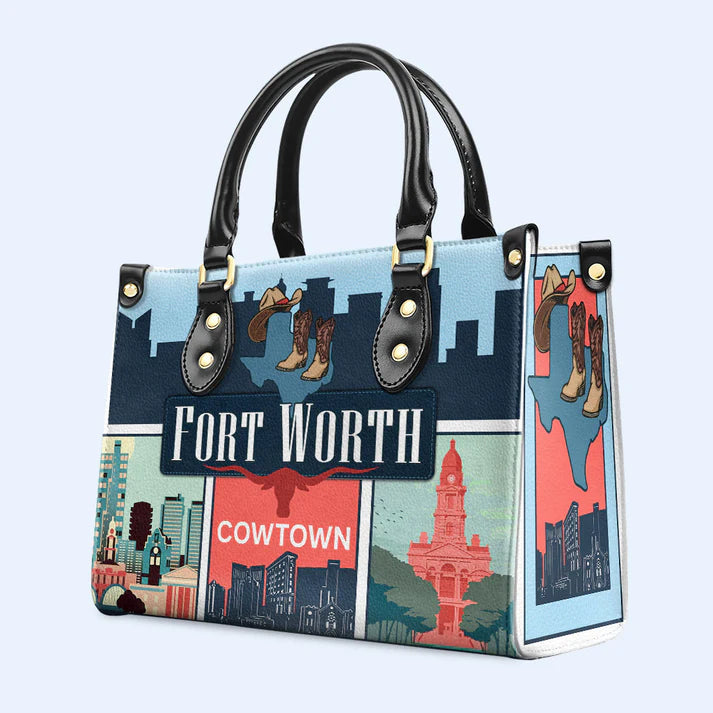 Fort Worth Pride Custom Leather Tote - CHRISTIANARTBAG Cowtown Series - CABLTHB17310324.