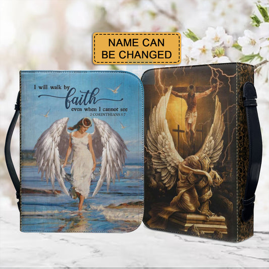 CHRISTIANARTBAG Bible Covers - I Will Walk By Faith 2 Corinthians 5 7-Bible-Cover - CABBBCV01290424.