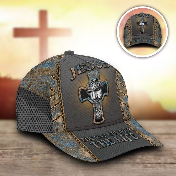 Christianartbag Cap, Jesus, the way, the truth, the light Jesus cap, warrior of Christ cap, bible verse cap, Jesus gift for Dad, Personalized Cap, Cap for Dad, CABCAP01060624.