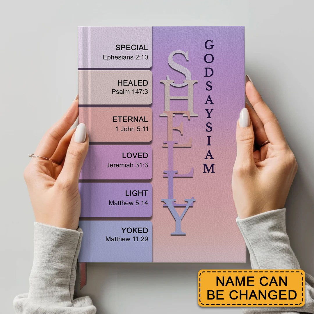 Christianart Leather Prayer Journal, Uncover the sacred meaning of your name, Personalized Leather Prayer Journal, Jesus Spiral Journal, CABJR0151325