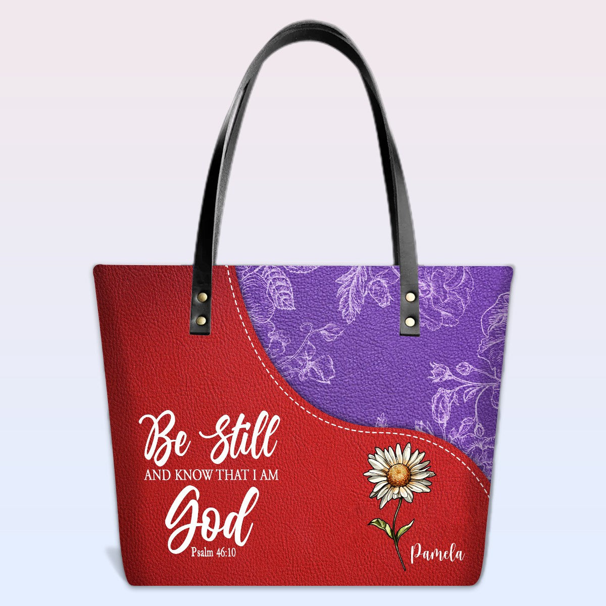 Personalized Leather Handbag – Christian Bible Verse Tote by CHRISTIANARTBAG | Faith-Inspired Gift for Women