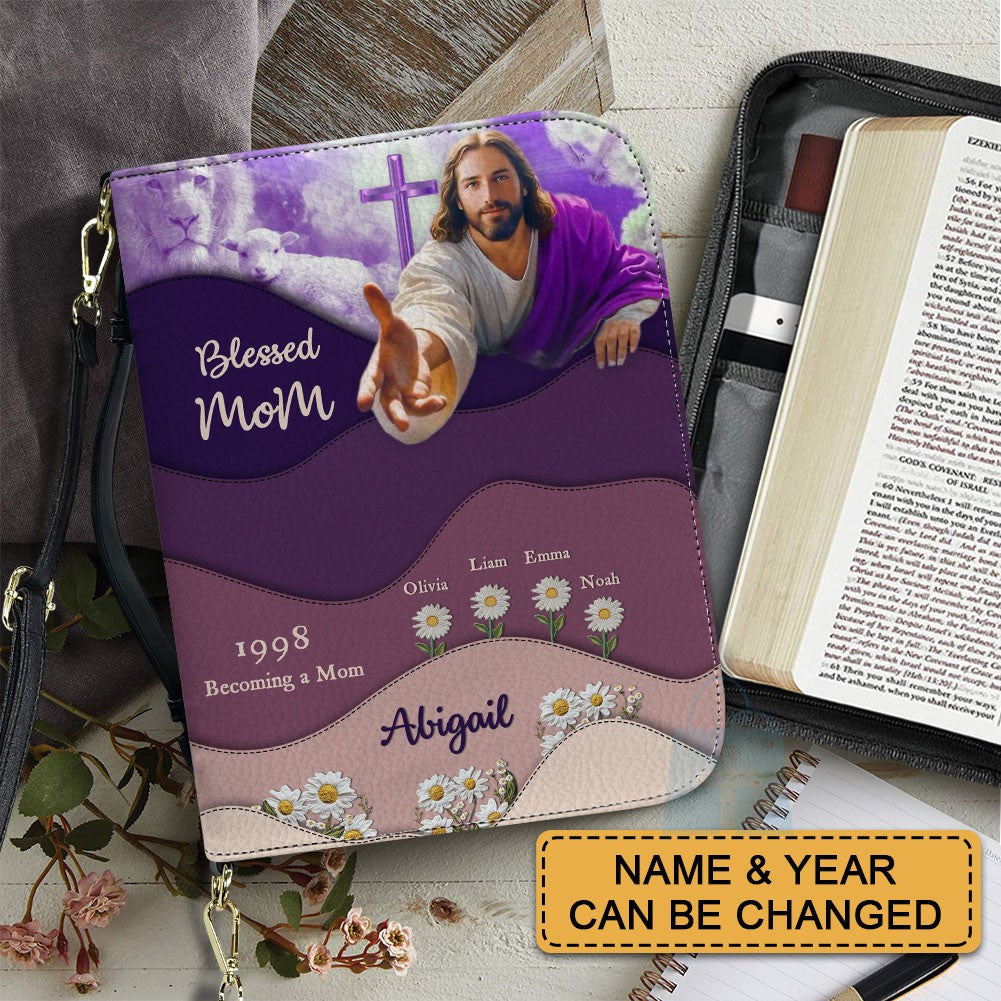 Personalized Bible Cover - Blessed journey of Motherhood and Grandmotherhood - Personalized Bible Cover – Christian Gifts | CHRISTIANARTBAG 014225
