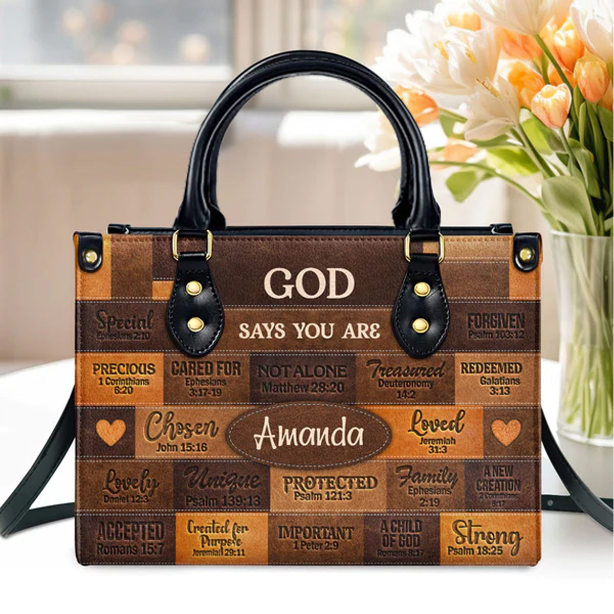 Christian Art Gifts Reusable Fashion Shopping Tote Bag for Women: Be Strong  and Courageous - Joshua 1:9 Inspirational Bible Verse Durable Handbag for  Travel, Crafts, Groceries, Books, Supplies, Maroon 
