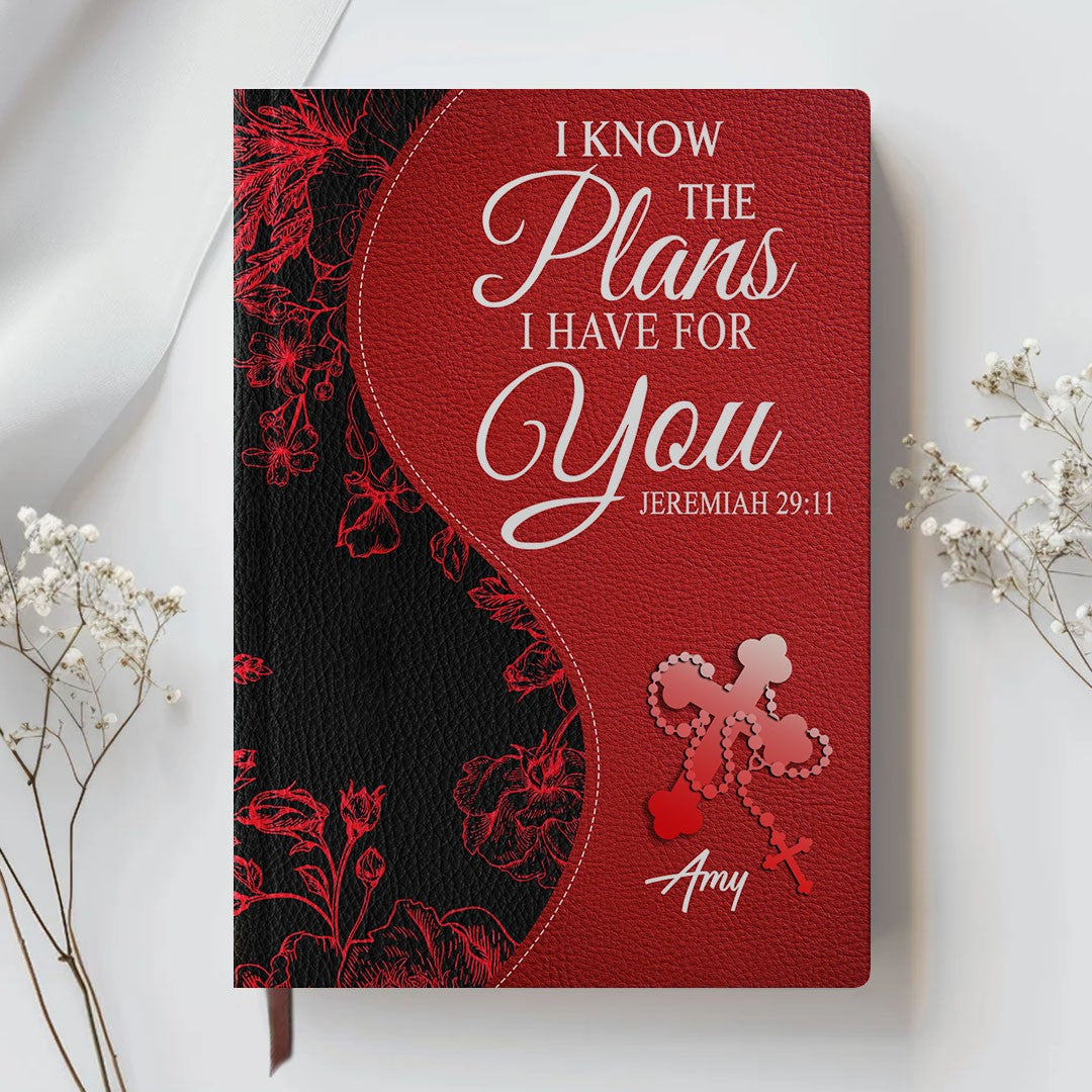 Personalized Leather Notebook with Custom Bible Verse & Name | CHRISTIANARTBAG