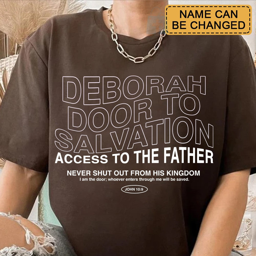 A Name Filled with Faith – Living Water, Grace, Eternal Life | Personalized Bible Verse T-Shirt