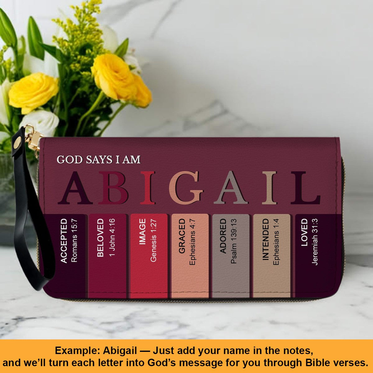 Christianartbag Clutch Purse, Uncover the sacred meaning of your name - Personalized Clutch Purse - Christian Gifts For Women, CAB0153025