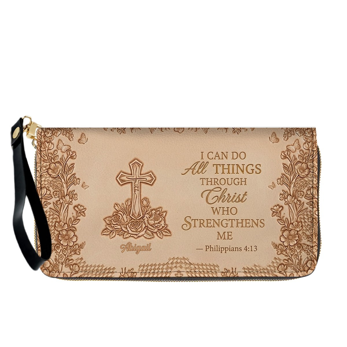 Personalized Leather Handbag with Custom Bible Verse | Meaningful Christian Gift for Her | CHRISTIANARTBAG 01071726
