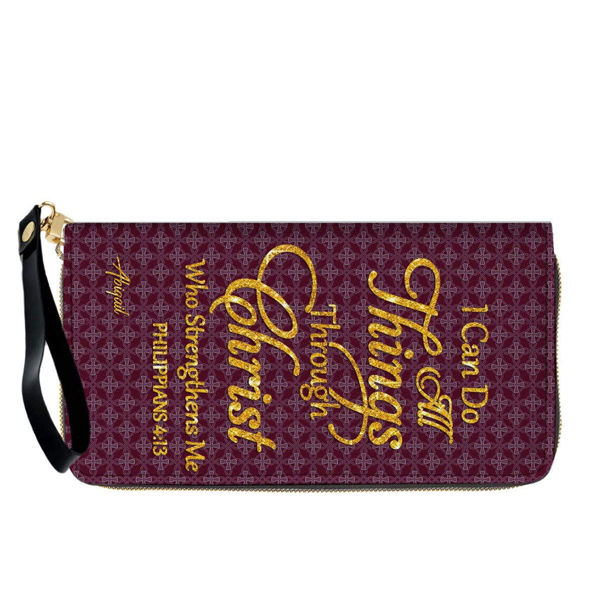 "I Can Do All Things" Inspirational Leather Bag & Wallet Set | CHRISTIANARTBAG™ CAB01042326