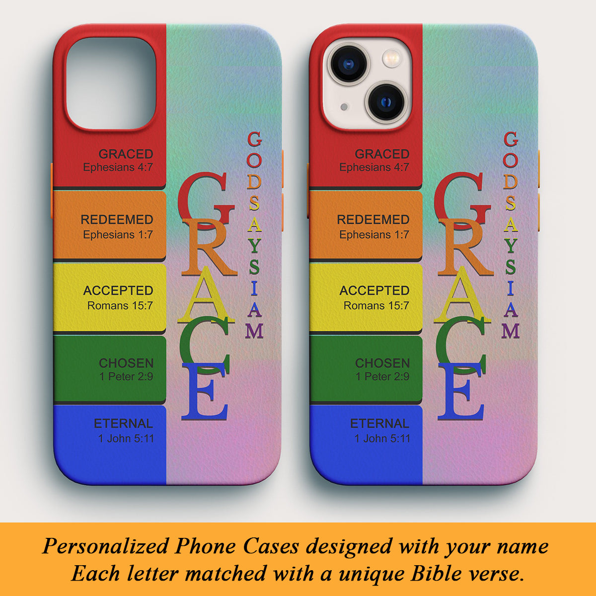 Christianartbag Phone Case, Uncover the sacred meaning of your name, Personalized Phone Case, Christian Phone Case, Jesus Phone Case, Bible Verse Phone Case.