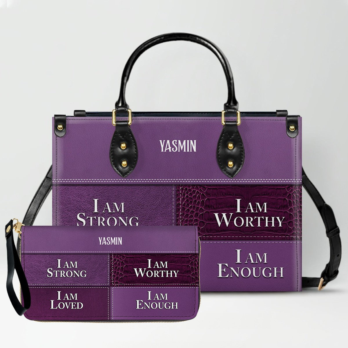 Personalized Leather Handbag, GOD Says I Am, Personalized Bags, Gifts for Women, Christmas Gift, CABLTB01111225.