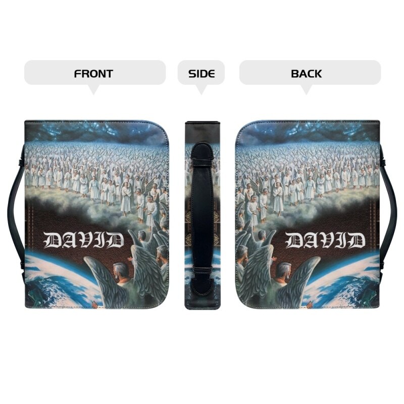 Christianartbag Bible Cover, Celestial Beings Descend To Aid Humanity Personalized Bible Cover, Angel Bible Cover, Christmas Gift, CABBBCV02270823. - Christian Art Bag