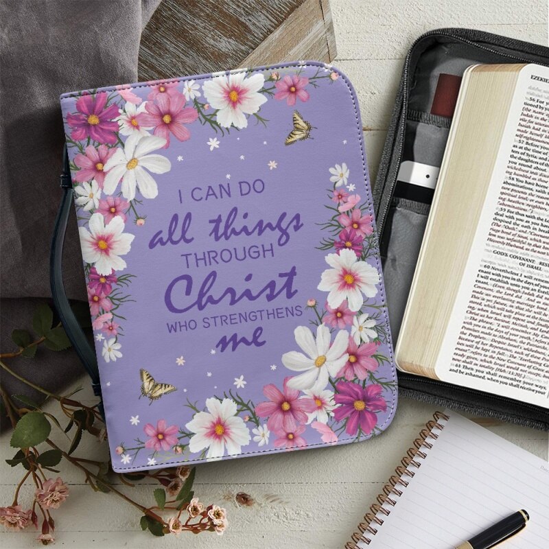 Christianartbag Bible Cover, I Can Do All Things Through Christ Bible  Cover, Personalized Bible Cover, Gifts For Women, Christmas Gift,  CABBBCV02080823.