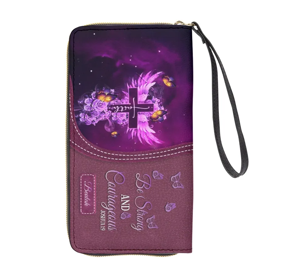 Christianart Designer Handbags, Be Strong and Courageous, Personalized Gifts, Gifts for Women. - Christian Art Bag