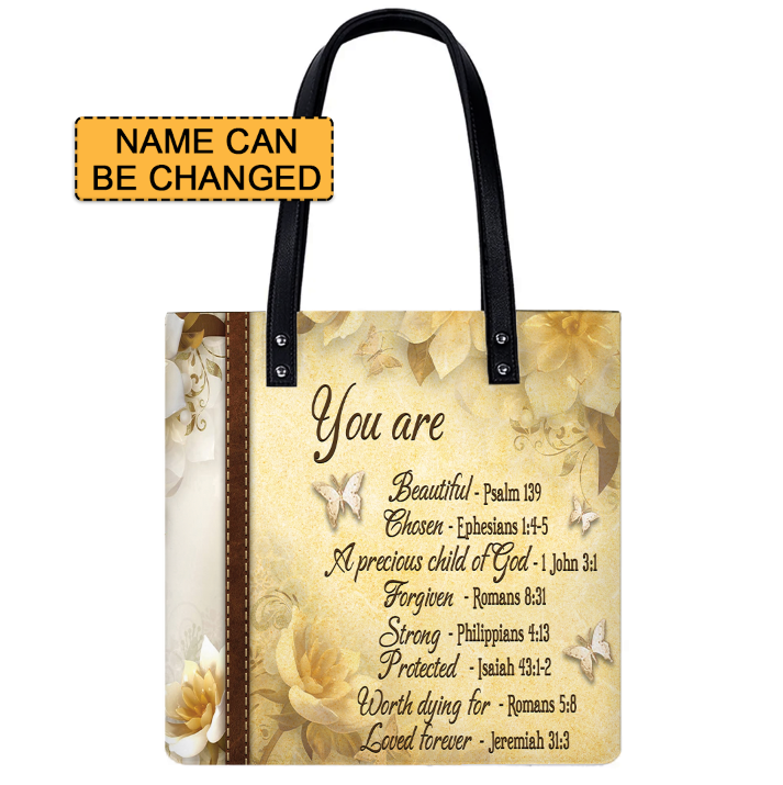 Christianartbag Handbags, You Are Protected Beautiful Strong Loved Leather Bags, Personalized Bags, Gifts for Women, Christmas Gift, CABLTB01300723.