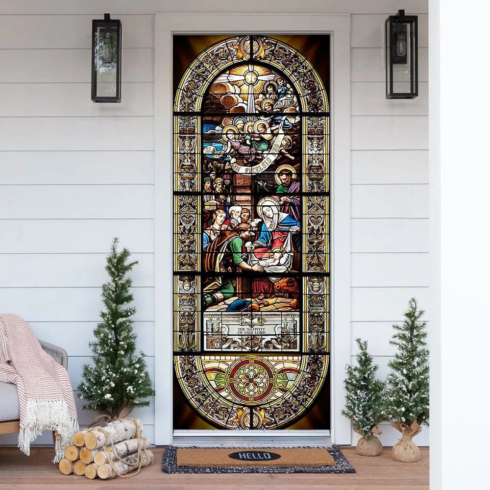 Christianartbag Door Cover, The Nativity Of Jesus, Religious Door Decorations, Christian Home Decor - Christian Art Bag