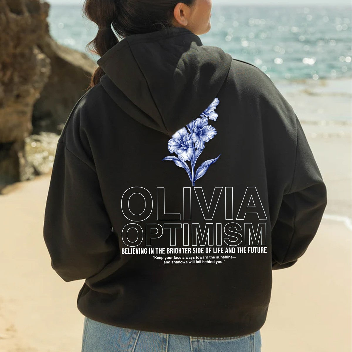 Personalized Flower T-Shirt with Name & Value | Inspirational Quotes Tee | Meaningful Gift for Her & Him