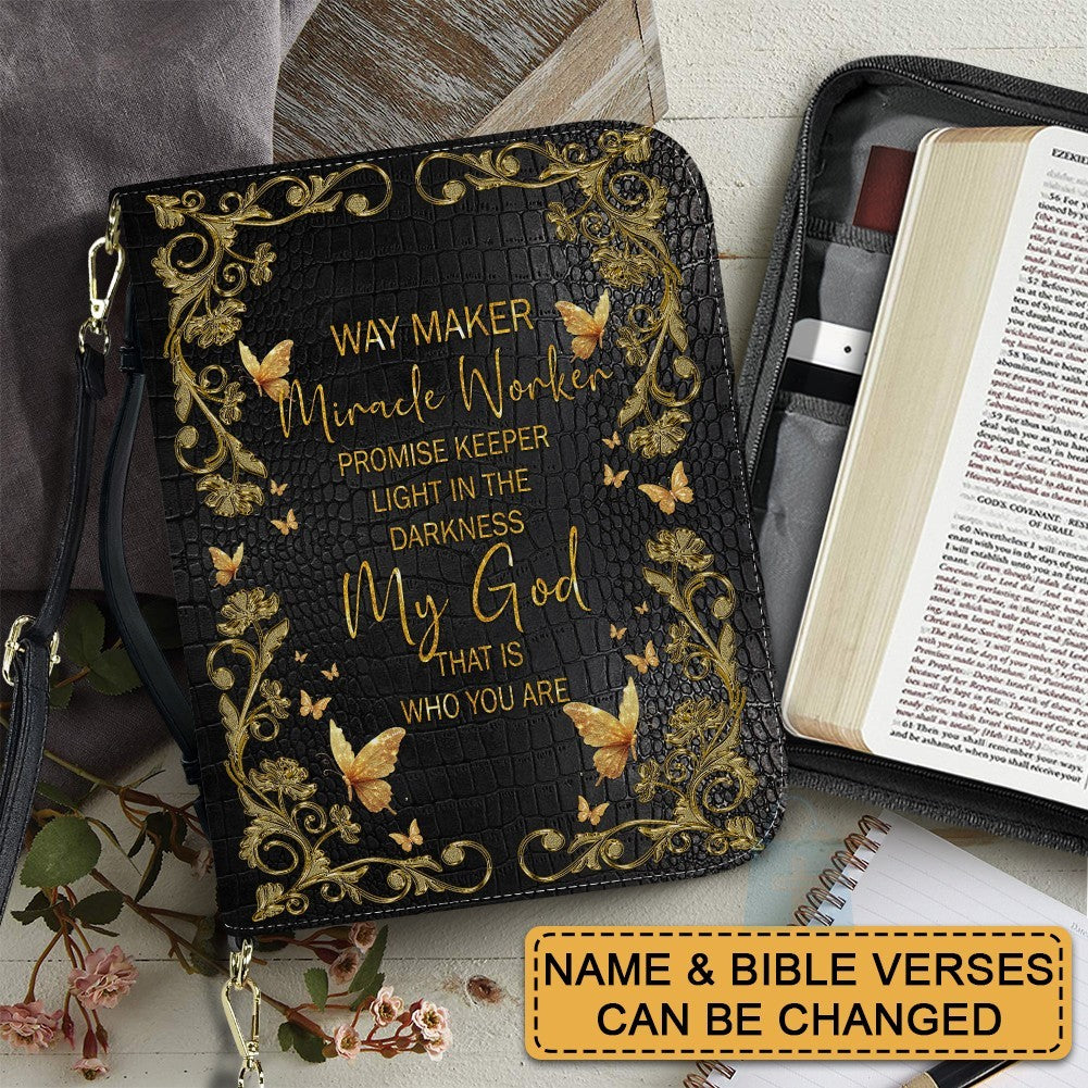 CHRISTIANARTBAG Bible Cover - I Can Do All Things Through Christ - Custom Name and Bible Verse - Personalized Bible Cover, CABBBCV0160525