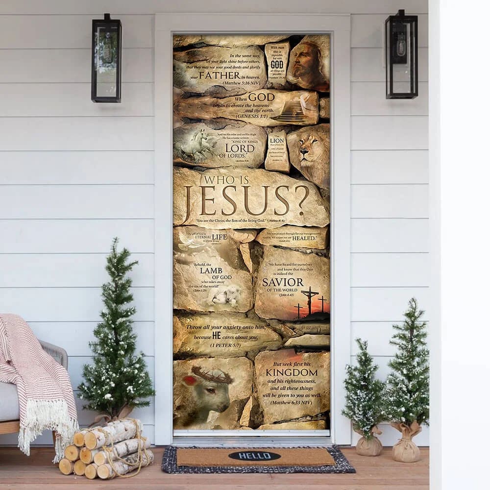 Christianartbag Door Cover, Who Is Jesus, Religious Door Decorations, Christian Home Decor - Christian Art Bag