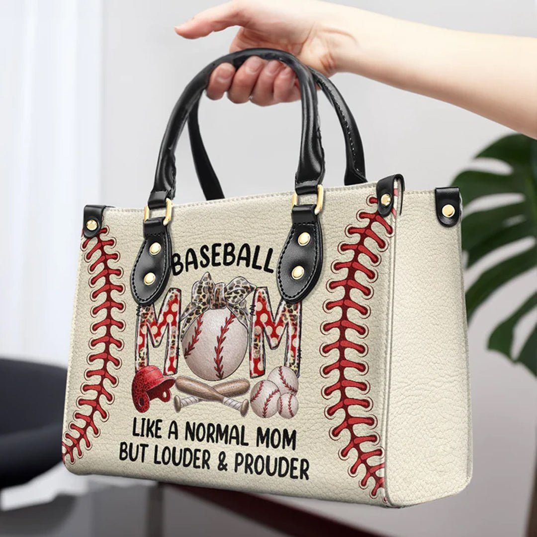 Baseball Mom Personalized Leather Handbag by CHRISTIANARTBAG – Sporty Chic Meets Functional Elegance - Christian Art Bag