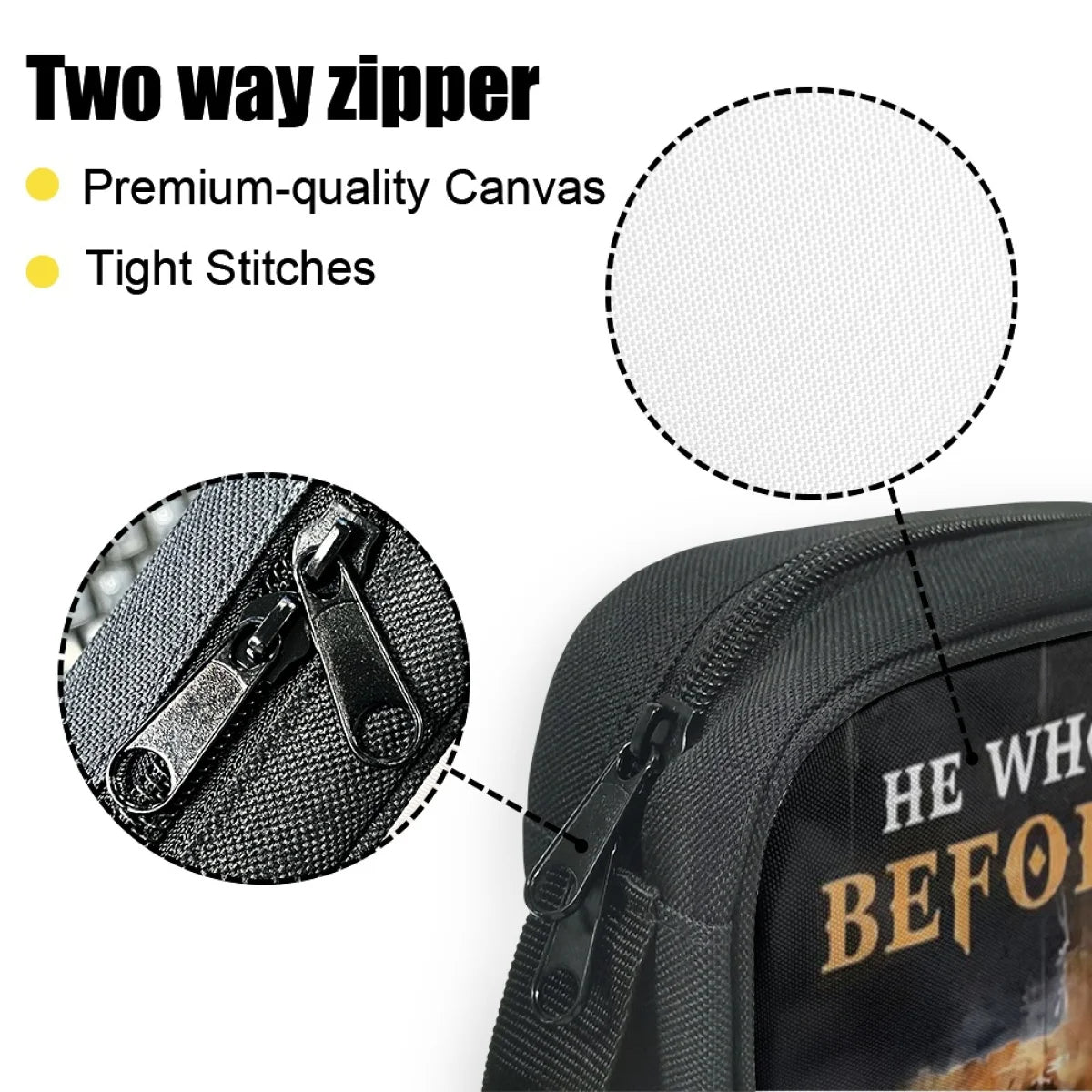 Knight 'He Who Kneels Before God' Canvas Bible Cover – Customizable Name | CHRISTIANARTBAG