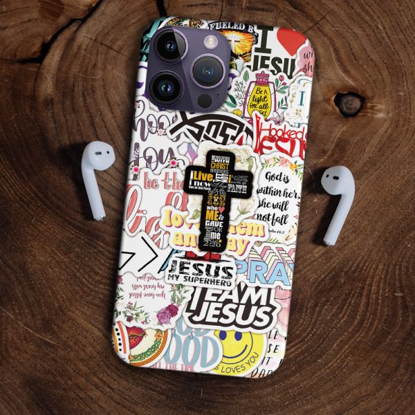 Christianartbag Phone Case, Jesus My Supper Herro Cross Sticker Phone Case, Personalized Phone Case, Christian Phone Case, Jesus Phone Case, Bible Verse Phone Case, CABPC02580723