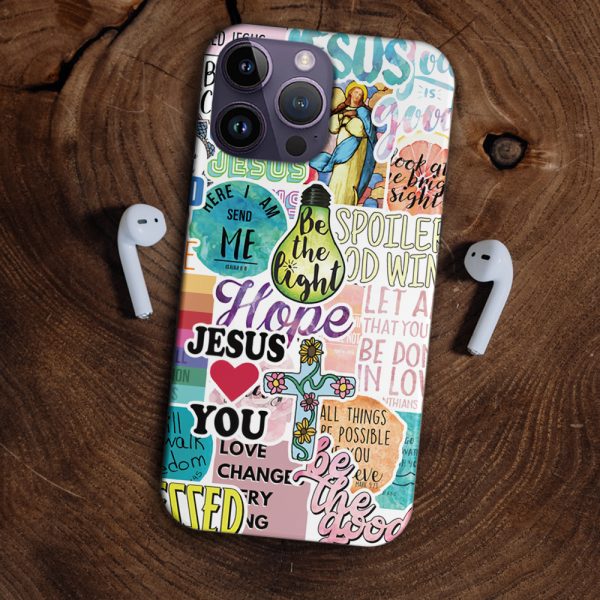 Christianartbag Phone Case, Be The Light Sticker Phone Case, Personalized Phone Case, Christian Phone Case, Jesus Phone Case, Bible Verse Phone Case, CABPC02480723