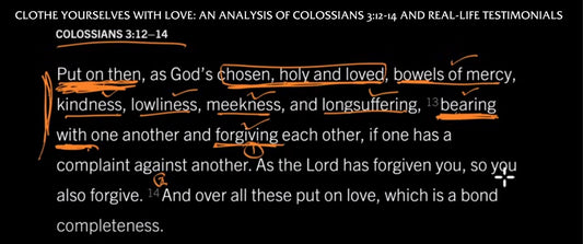 Clothe Yourselves with Love: An Analysis of Colossians 3:12-14 and Real-Life Testimonials