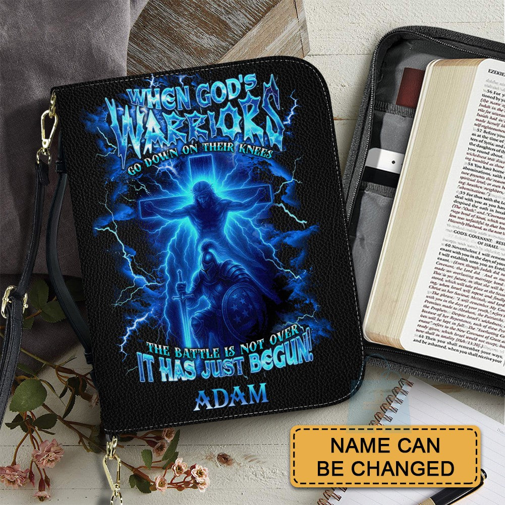 CHRISTIANARTBAG Bible Cover - When God's Warriors Go Down On Their Knees - Personalized Bible Cover – Custom Name – CHRISTIANARTBAG Gift for Christians CAB02280625