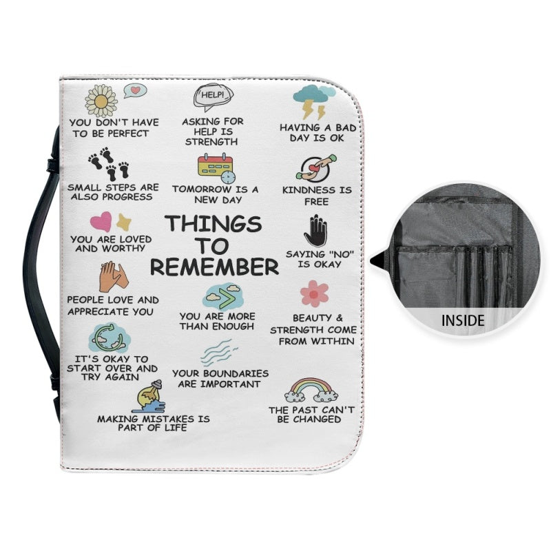 CHRISTIANARTBAG Bible Cover - Things To Remember - Personalized Bible Cover, CABBBCV01150824.