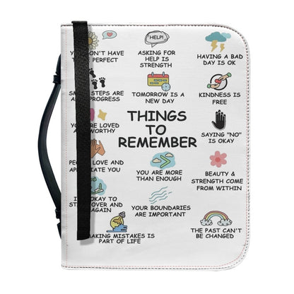 CHRISTIANARTBAG Bible Cover - Things To Remember - Personalized Bible Cover, CABBBCV01150824.