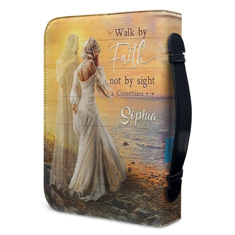 Christianartbag Bible Cover, Walk By Faith Not By Sight Bible Cover, Personalized Bible Cover, Bible Cover For Women, Christian Gifts, CAB03151023. - Christian Art Bag