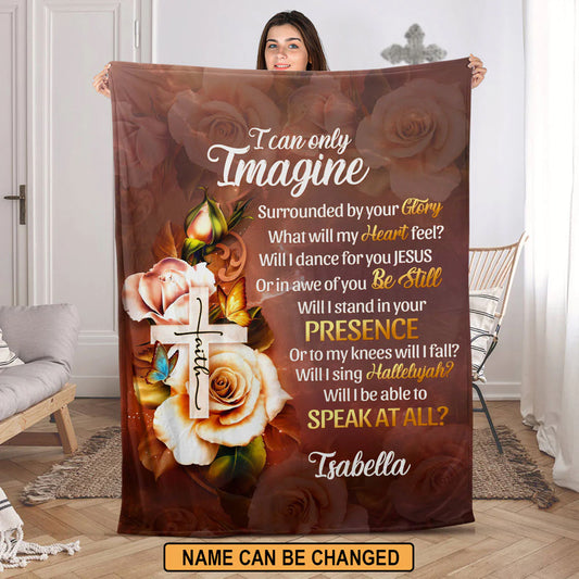 Christianart Blanket, I Can Only Imagine, Christian Blanket, Bible Verse Blanket, Christmas Gift, CABBK02111223. - Christian Art Bag