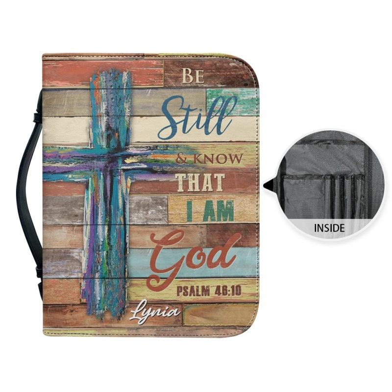 Christianartbag Bible Cover, Be Still and Know That I Am GOD Bible Cover, Personalized Bible Cover, Lion Bible Cover, Christian Gifts, CAB03210224.