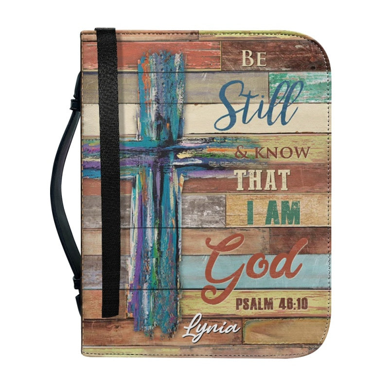 Christianartbag Bible Cover, Be Still and Know That I Am GOD Bible Cover, Personalized Bible Cover, Lion Bible Cover, Christian Gifts, CAB03210224.