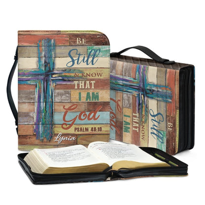 Christianartbag Bible Cover, Be Still and Know That I Am GOD Bible Cover, Personalized Bible Cover, Lion Bible Cover, Christian Gifts, CAB03210224.