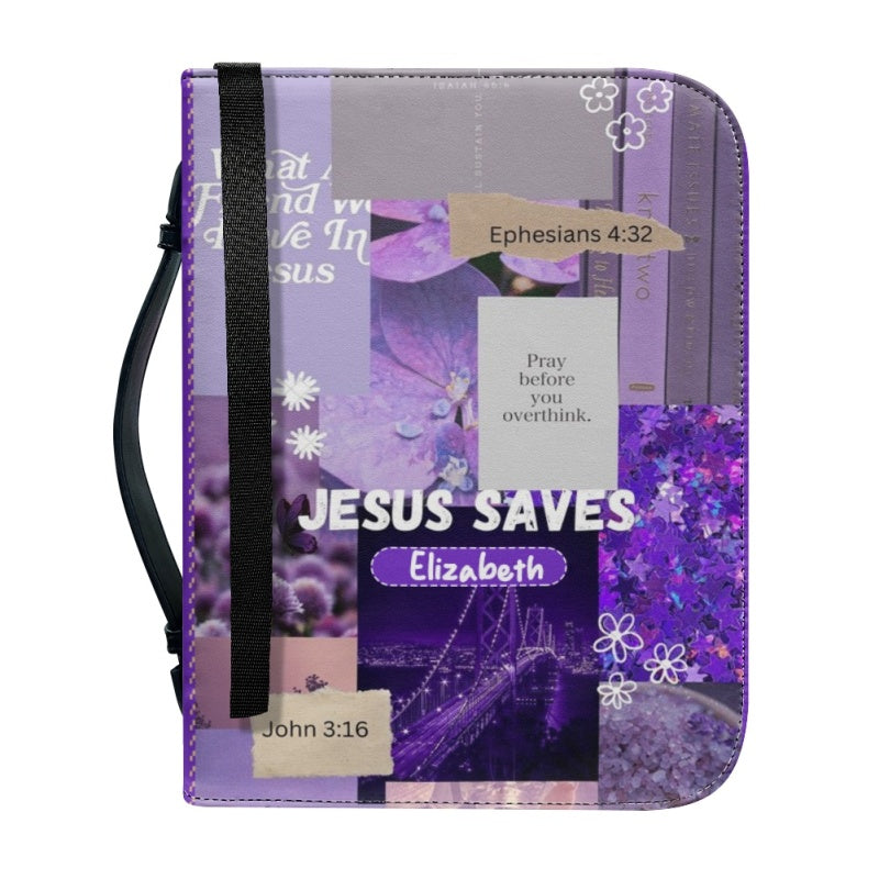 Christianartbag Bible Cover, My Bible Affirmations Personalized Bible Cover, Personalized Bible Cover, Purple Bible Cover, Christmas Gift, CABBBCV03160823. - Christian Art Bag