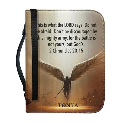 Christianartbag Bible Cover, This Is What The Lord Says 2 Chronicles 20:15 Personalized Bible Cover, Personalized Bible Cover, Christmas Gift, CABBBCV02190923. - Christian Art Bag