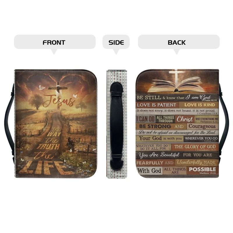 Christianartbag Bible Cover, Jesus The Way The Truth The Life Personalized Bible Cover, Personalized Bible Cover, Purple Bible Cover, Christmas Gift, CABBBCV02260923. - Christian Art Bag