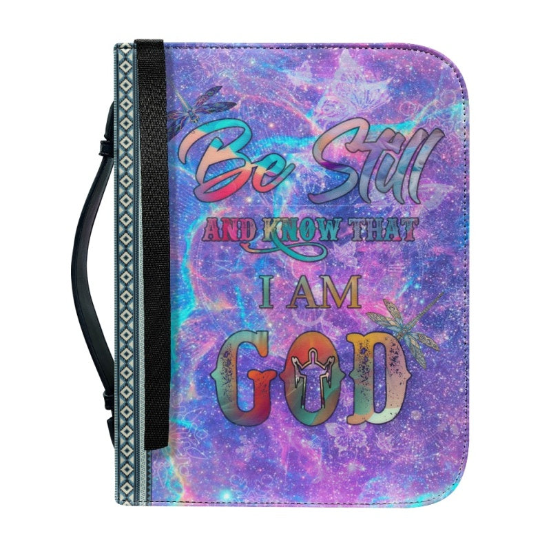 Christianartbag Bible Cover, Be Still And Know That I Am GOD Personalized Bible Cover, Personalized Bible Cover, Christmas Gift, CABBBCV02260923. - Christian Art Bag