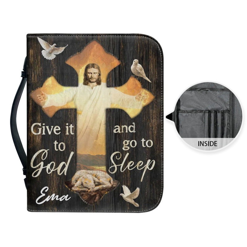 Christianartbag Bible Cover, Give It To GOD Bible Cover, Personalized Bible Cover, Cross Bible Cover, Christian Gifts, CAB01210224.